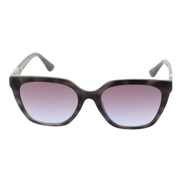 Guess Sonnenbrille GU7870 5583Z – Frontansicht mit Kunststoff Rahmen und Lila Gläsern