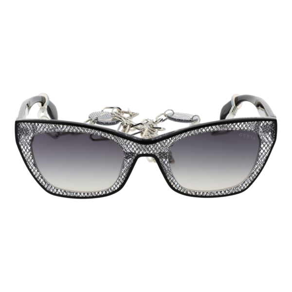 Guess Sonnenbrille GU7873 5301B – Frontansicht mit Kunststoff Rahmen und Schwarz Gläsern