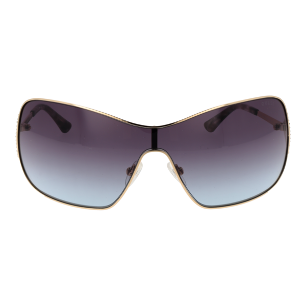 Guess Sonnenbrille GU7876 0033W – Frontansicht mit Metall Rahmen und Lila Gläsern