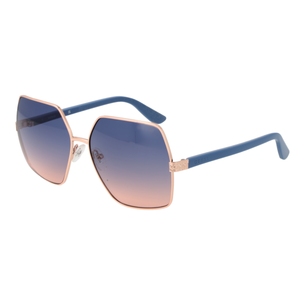 Guess Quadrat Sonnenbrille GU7881-H 5828W in Rosé Gold – 45° Seitenansicht