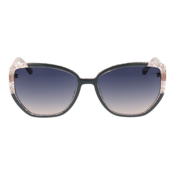 Guess Sonnenbrille GU7882 5520B – Frontansicht mit Kunststoff Rahmen und Blau Gläsern