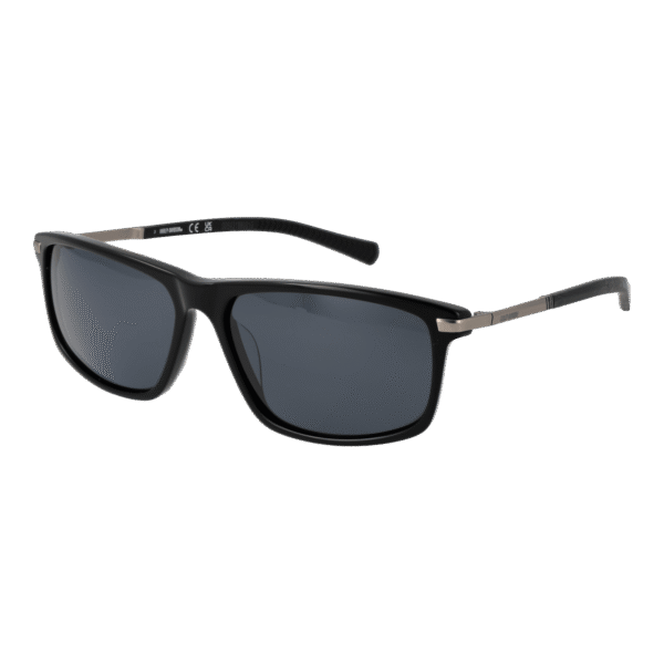 Harley-Davidson Rechteck Sonnenbrille HD0979X 5901D in Schwarz – 45° Seitenansicht