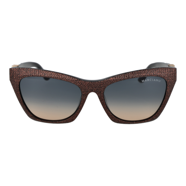 Marciano by Guess Sonnenbrille GM00008 5405W – Frontansicht mit Azetat Rahmen und Blau Gläsern