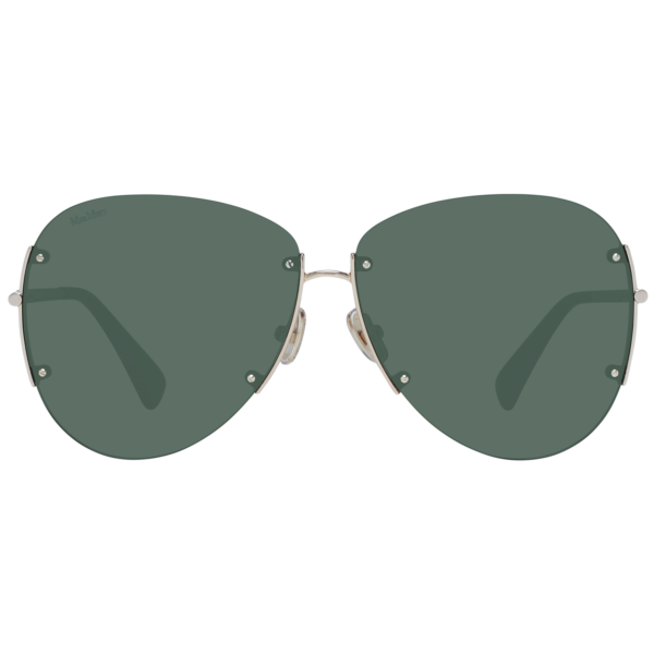Max Mara Sonnenbrille MM0001 6232N – Frontansicht mit Metall Rahmen und Grün Gläsern