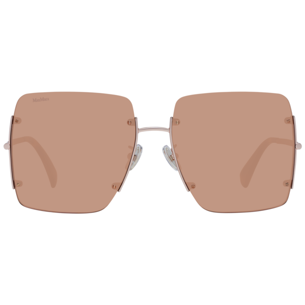 Max Mara Sonnenbrille MM0002-H 6029G – Frontansicht mit Metall Rahmen und Braun Gläsern