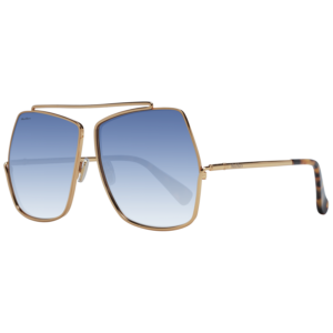 Max Mara Quadrat Sonnenbrille MM0006 6430W in Gold – 45° Seitenansicht