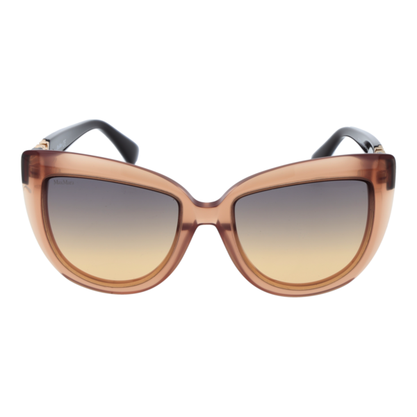 Max Mara Sonnenbrille MM0029 5645F – Frontansicht mit Kunststoff Rahmen und Braun Gläsern