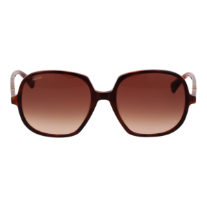 Max Mara Sonnenbrille MM0036 5856F – Frontansicht mit Kunststoff Rahmen und Braun Gläsern