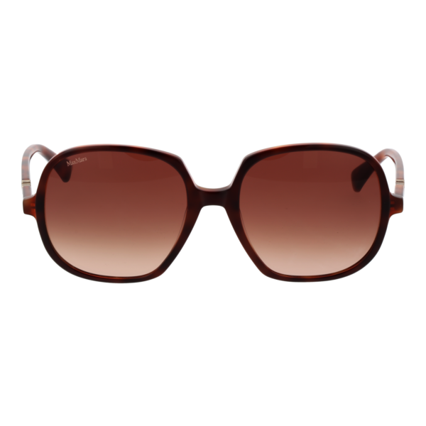 Max Mara Sonnenbrille MM0036 5856F – Frontansicht mit Kunststoff Rahmen und Braun Gläsern