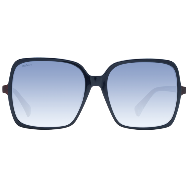 Max Mara Sonnenbrille MM0037 6092W – Frontansicht mit Kunststoff Rahmen und Blau Gläsern