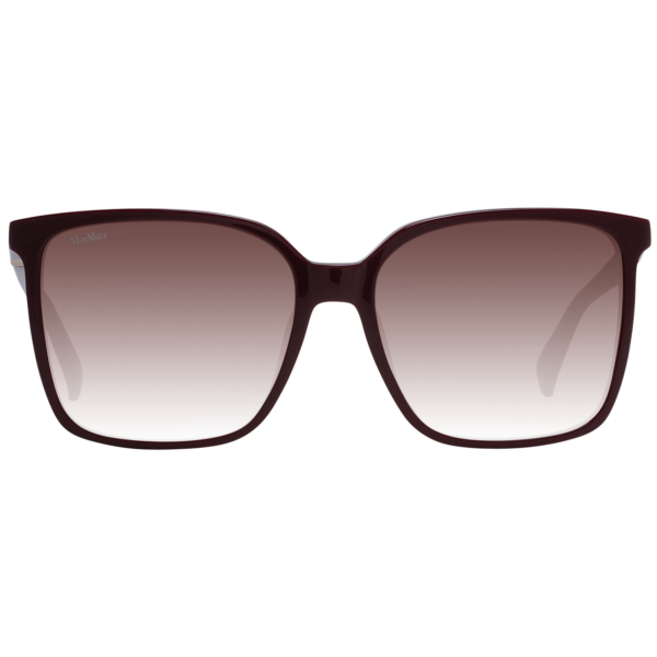 Max Mara Sonnenbrille MM0046 5769T – Frontansicht mit Kunststoff Rahmen und Burgunder Gläsern