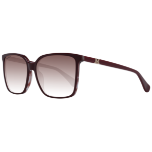 Max Mara Quadrat Sonnenbrille MM0046 5769T in Burgunder – 45° Seitenansicht