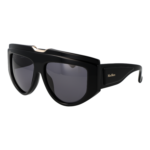 Max Mara Rechteck Sonnenbrille MM0083 5701A in Schwarz – 45° Seitenansicht