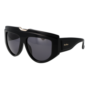 Max Mara Rechteck Sonnenbrille MM0083 5701A in Schwarz – 45° Seitenansicht