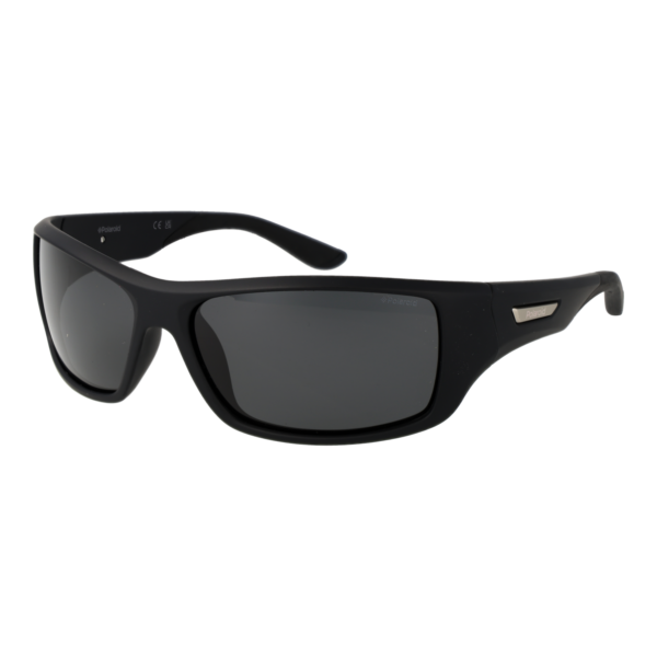 Polaroid Rechteck Sonnenbrille PLD 7013/S 63807M9 in Schwarz – 45° Seitenansicht