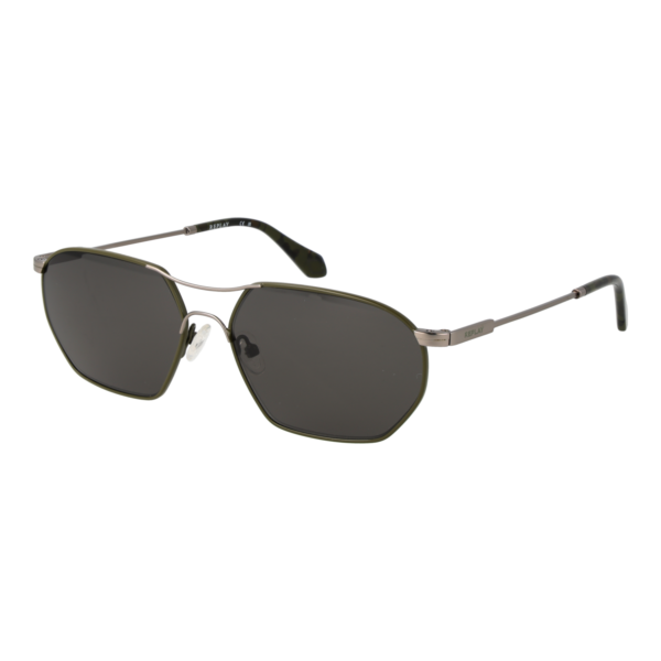 Replay Pilotenbrille Sonnenbrille RY269V 5803S in Grün – 45° Seitenansicht