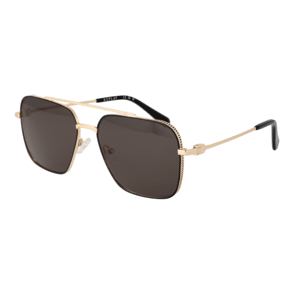 Replay Quadrat Sonnenbrille RY459V 5701S in Gold – 45° Seitenansicht