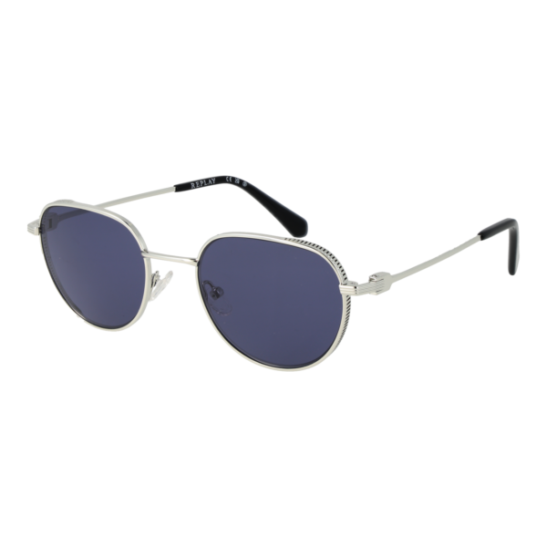 Replay Panto Sonnenbrille RY460V 5102S in Silber – 45° Seitenansicht