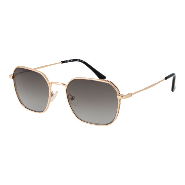 Replay Rechteck Sonnenbrille RY463V 5301S in Rosé Gold – 45° Seitenansicht