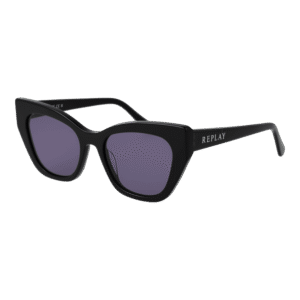 Replay Katzenaugen Sonnenbrille RY663S 53R01 in Schwarz – 45° Seitenansicht