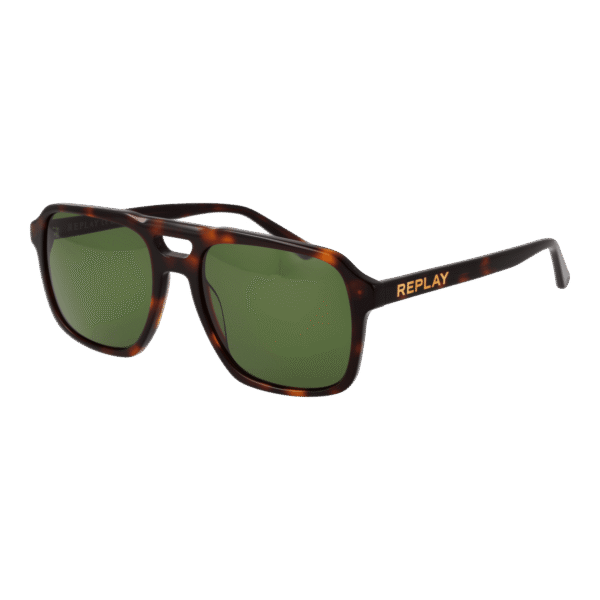 Replay Rechteck Sonnenbrille RY677S 57H01 in Braun – 45° Seitenansicht