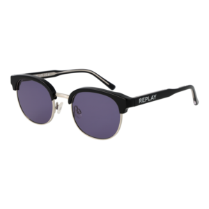 Replay Browline Sonnenbrille RY680S 50H02 in Schwarz – 45° Seitenansicht