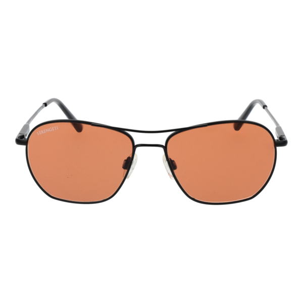 Serengeti Sonnenbrille SS545004 – Frontansicht mit Kunststoff Rahmen und Orange Gläsern