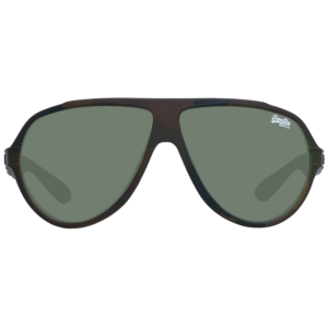 Superdry Sonnenbrille SDS Downtown 58170 – Frontansicht mit Polycarbonat Rahmen und Grün Gläsern