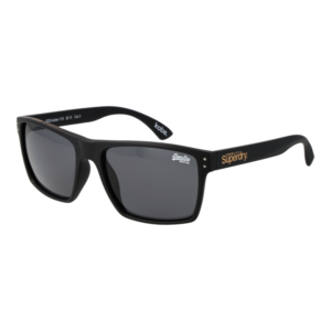 Superdry Rechteck Sonnenbrille SDS-KOBE 56104 in Schwarz – 45° Seitenansicht