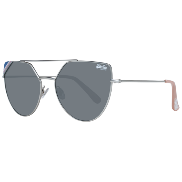 Superdry Pilotenbrille Sonnenbrille SDS Mikki 57002 in Silber – 45° Seitenansicht