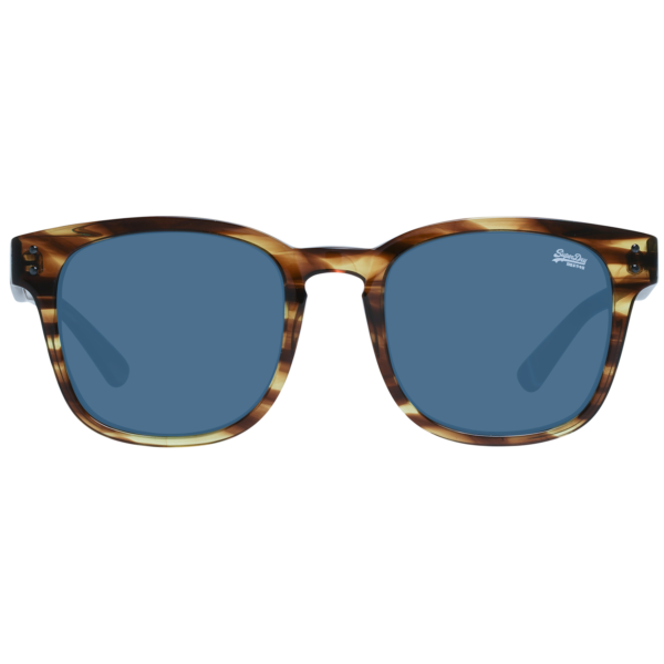 Superdry Sonnenbrille SDS Montego 53109 – Frontansicht mit Polycarbonat Rahmen und Blau Gläsern