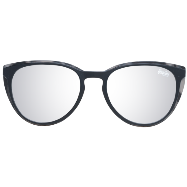 Superdry Sonnenbrille SDS Peyton 55182 – Frontansicht mit Polycarbonat Rahmen und Silber Gläsern