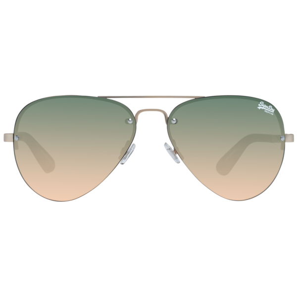 Superdry Sonnenbrille SDS Yatomi 59001 – Frontansicht mit Monel Rahmen und Grün Gläsern