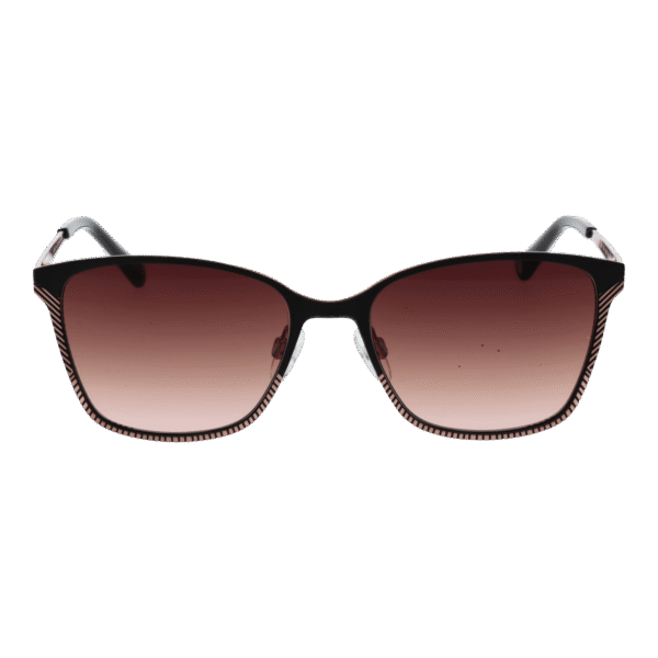 Ted Baker Sonnenbrille TB1563 53004 – Frontansicht mit Azetat Rahmen und Braun Gläsern