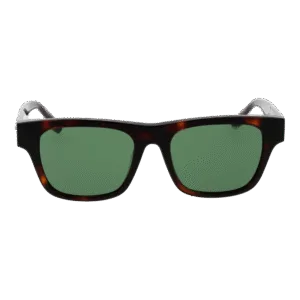 Trussardi Sonnenbrille TSM9005 52G21 – Frontansicht mit Azetat Rahmen und Grün Gläsern