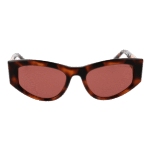 Trussardi Sonnenbrille TSW9013 54G21 – Frontansicht mit Azetat Rahmen und Rot Gläsern