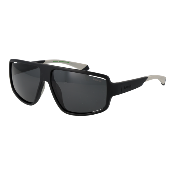 Polaroid Quadrat Sonnenbrille PLD 7054/S 61O6WM9 in Schwarz – 45° Seitenansicht
