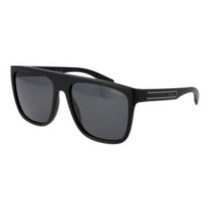 Polaroid Rechteck Sonnenbrille PLD 2162/S 58003M9 in Schwarz – 45° Seitenansicht