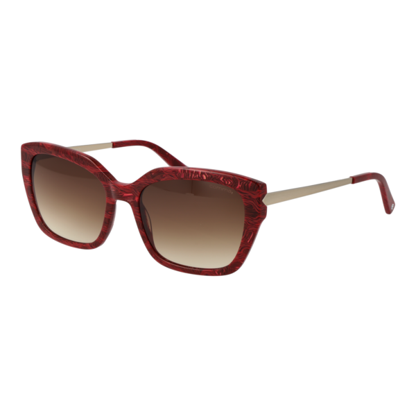 Comma Rechteck Sonnenbrille 77177 5576 in Rot – 45° Seitenansicht