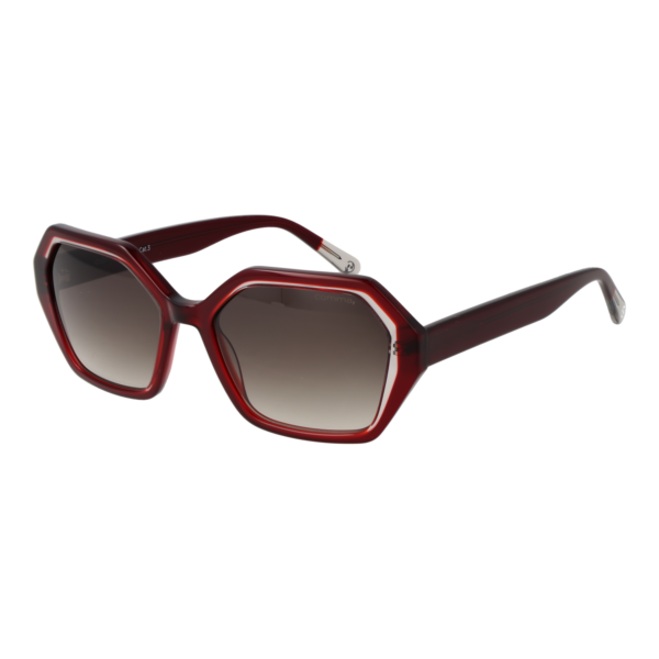 Comma Quadrat Sonnenbrille 77192 5479 in Burgunder – 45° Seitenansicht