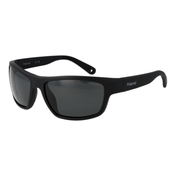 Polaroid Rechteck Sonnenbrille PLD 7037/S 60807M9 in Schwarz – 45° Seitenansicht