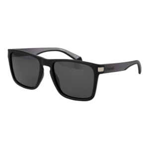 Polaroid Rechteck Sonnenbrille PLD 2139/S 56O6WM9 in Schwarz – 45° Seitenansicht