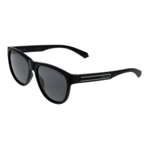 Polaroid Rund Sonnenbrille PLD 2156/S 56003M9 in Schwarz – 45° Seitenansicht