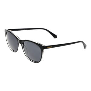 Polaroid Rechteck Sonnenbrille PLD 4161/S 557C5M9 in Schwarz – 45° Seitenansicht