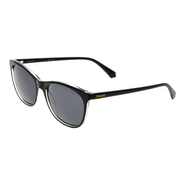 Polaroid Rechteck Sonnenbrille PLD 4161/S 557C5M9 in Schwarz – 45° Seitenansicht