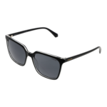 Polaroid Quadrat Sonnenbrille PLD 4163/S 557C5M9 in Schwarz – 45° Seitenansicht
