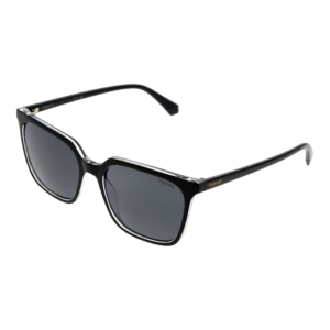Polaroid Quadrat Sonnenbrille PLD 4163/S 557C5M9 in Schwarz – 45° Seitenansicht