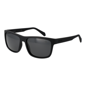 Polaroid Rechteck Sonnenbrille PLD 2058/S 55003M9 in Schwarz – 45° Seitenansicht