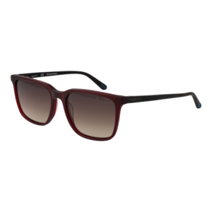 Gant Rechteck Sonnenbrille GA7115 5468F in Rot – 45° Seitenansicht
