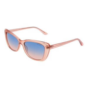 Guess Katzenaugen Sonnenbrille GU7774 5574W in Rosa – 45° Seitenansicht